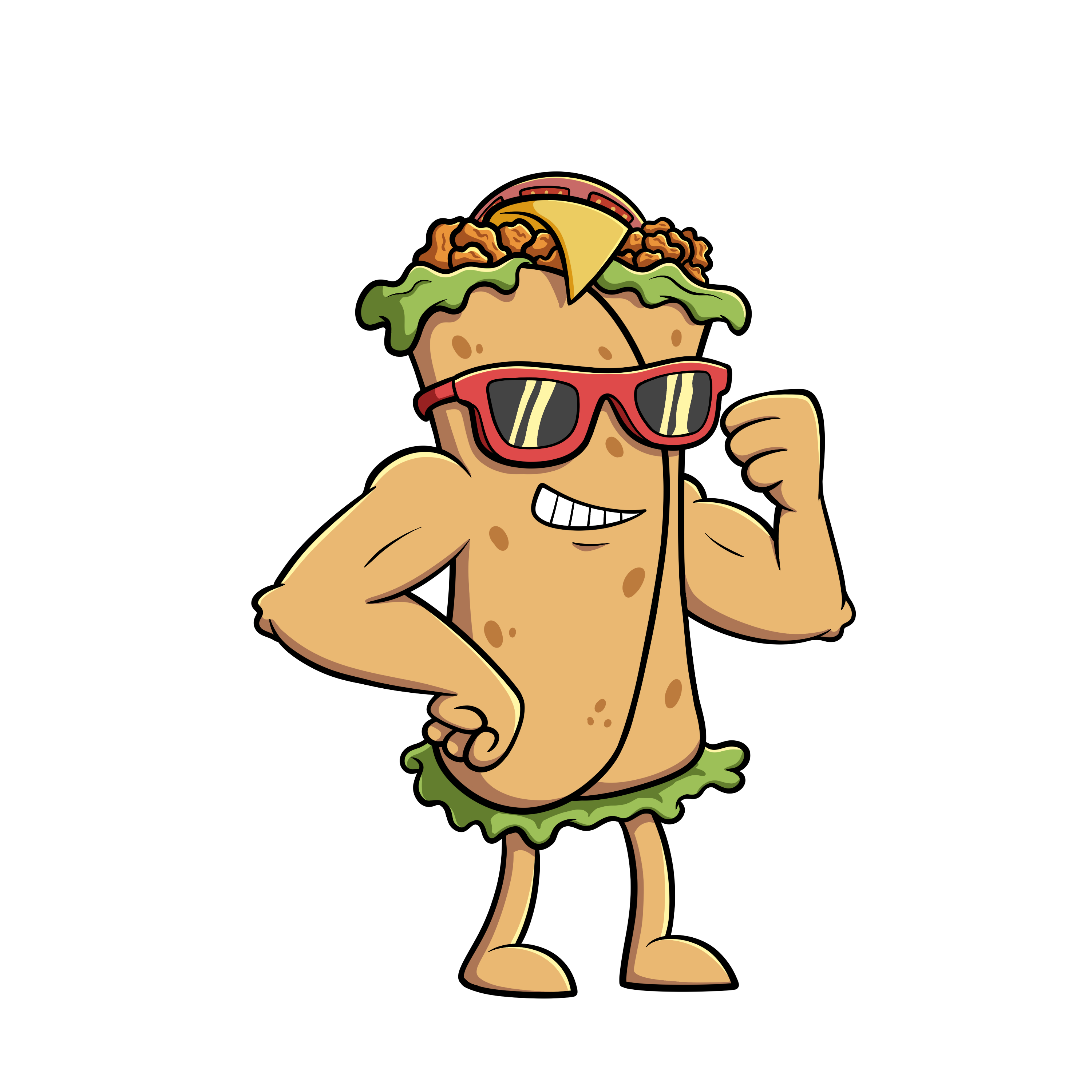 Mascotte musclée Fwencheese