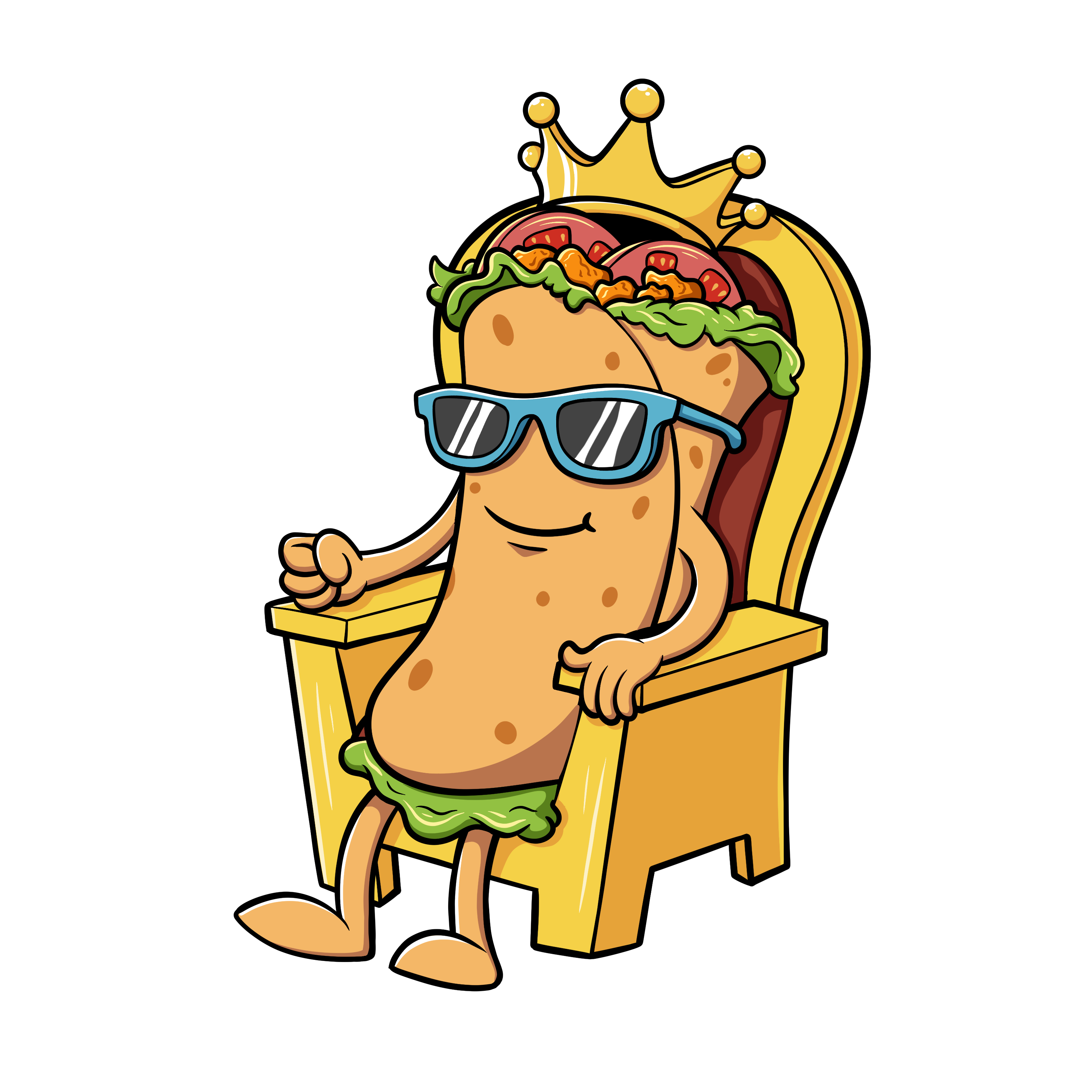 Mascotte trône Fwencheese